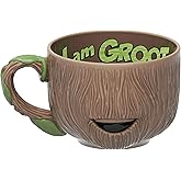 Zak Designs Marvel Guardians of the Galaxy Sculpted Ceramic Coffee Mug for Hot Drinks, Collectible Keepsake with Unique 3D Character (16.5 oz, Groot)