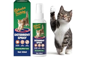 Cat Deterrent Spray, Natural Cat Repellent Spray for Indoor and Outdoor Use, Training Aid to Discourage Scratching & Chewing 