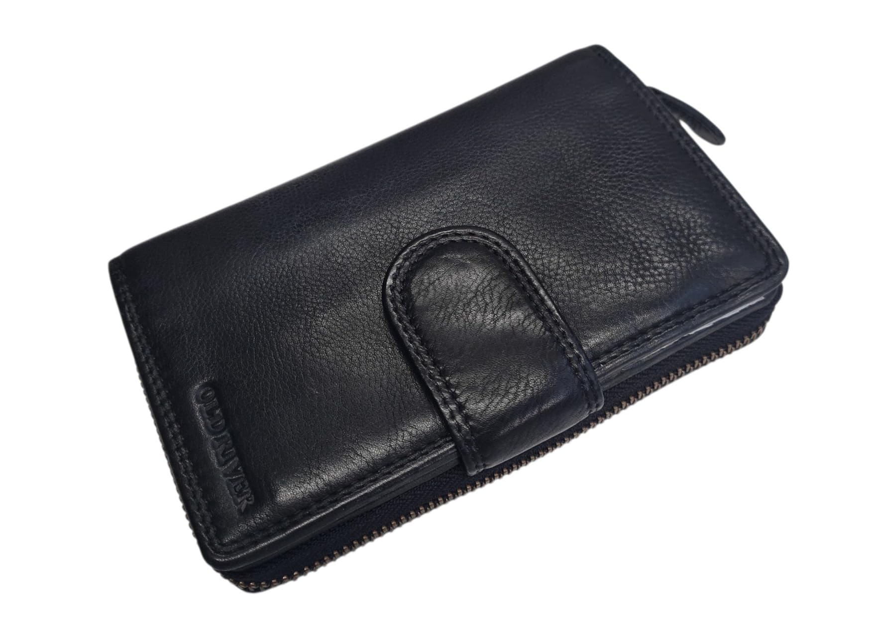 Leather Women's Purse, Women's Nappa Leather Purse, Vintage Medium (10.5/16/4 cm), black, S, Vintage