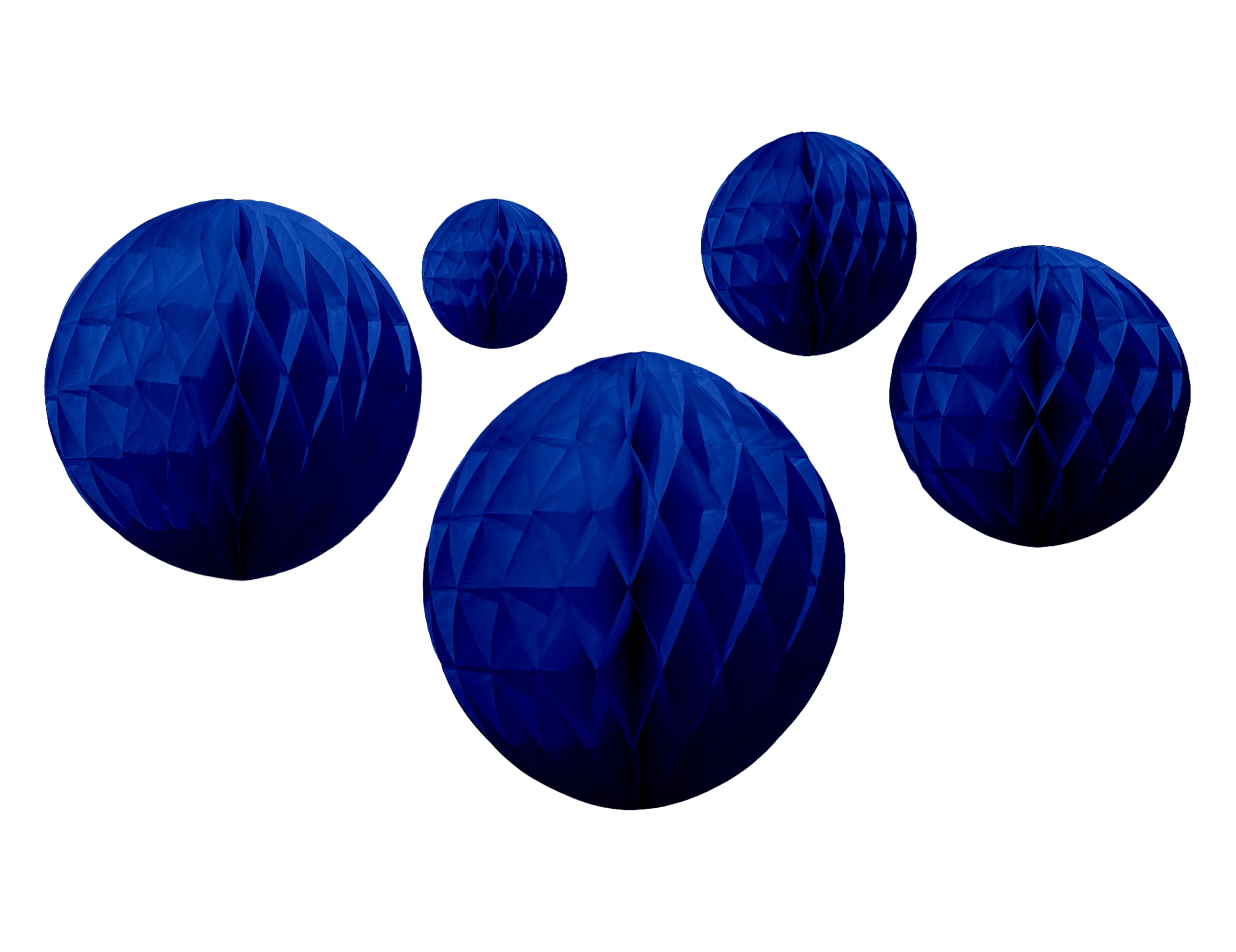 Midnight Paper Honeycombs, 10cm-30cm (5 Pack)