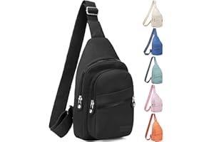 Banelu Small Sling Backpack Crossbody Sling Bag for Women Men, Chest Bag Daypack Fanny Pack Cross Body Bag for Outdoors Hiking Traveling - Black