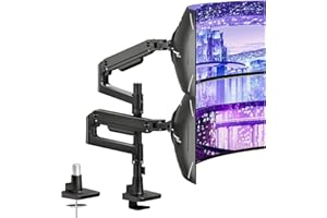 ARES WING Dual Monitor Arm Desk Mount for 17-49 Inch Ultrawide Monitors, Heavy Duty Dual Monitor Mount Holds 44 lbs, Full Mot