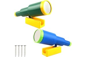Haconba 2 Pack Swingset Telescope Toy Playground Pirate Telescope Plastic Playset Telescope for Outdoor Playhouse Treehouse Jungle Gym Accessories (Green,Blue)