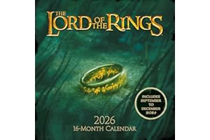 Pyramid International LORD OF THE RINGS (LOTR) 2026 Square Wall Calendar – Official 16-Month Middle-earth Calendar with Epic Movie Imagery – Gift for Fantasy Fans & Tolkien Collectors