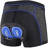 ARSUXEO Men's Cycling Underwear 4D Padded Bike Shorts Bicycle Biking Cycling Shorts with Padding Mountain Bike Liner