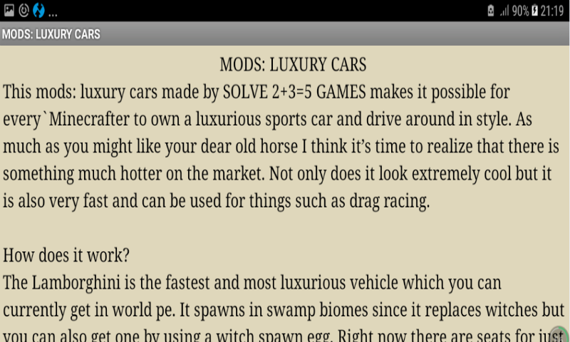 mods: luxury cars