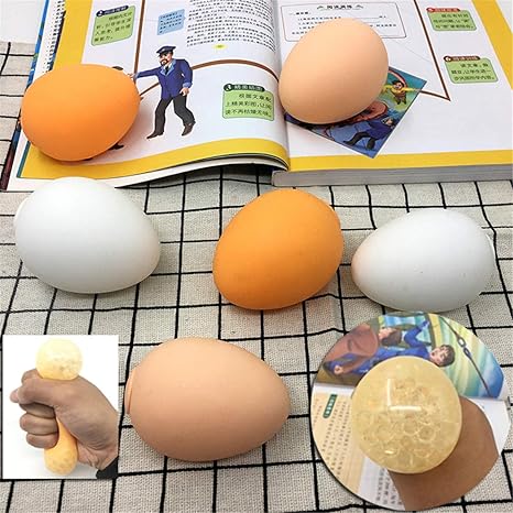 Amazon Co Jp Kimteryシミュレーション卵ストレスボールいたずらジョークおもちゃストレスリリーフスクイズおもちゃアンチストレス ホーム キッチン