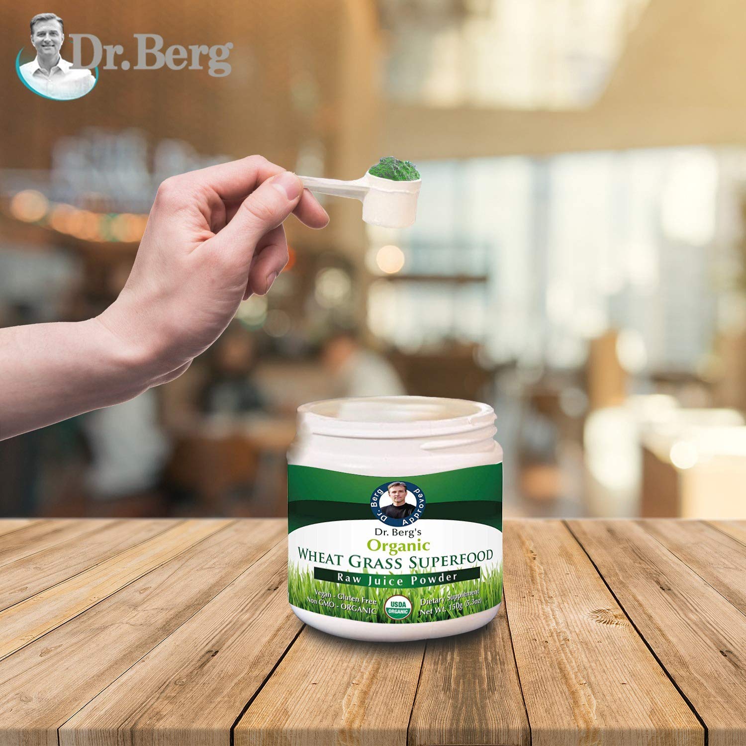 Dr. Berg's Wheat Grass Juice Organic Superfood Powder Raw & Ultra