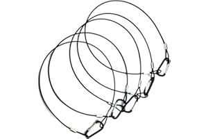 Bayyee 25.5" 5 Pack Stage Light Safety Security Cable For Stage Lighting Par Light Moving Head Lamp,Stainless Steel, (5pcs Black)