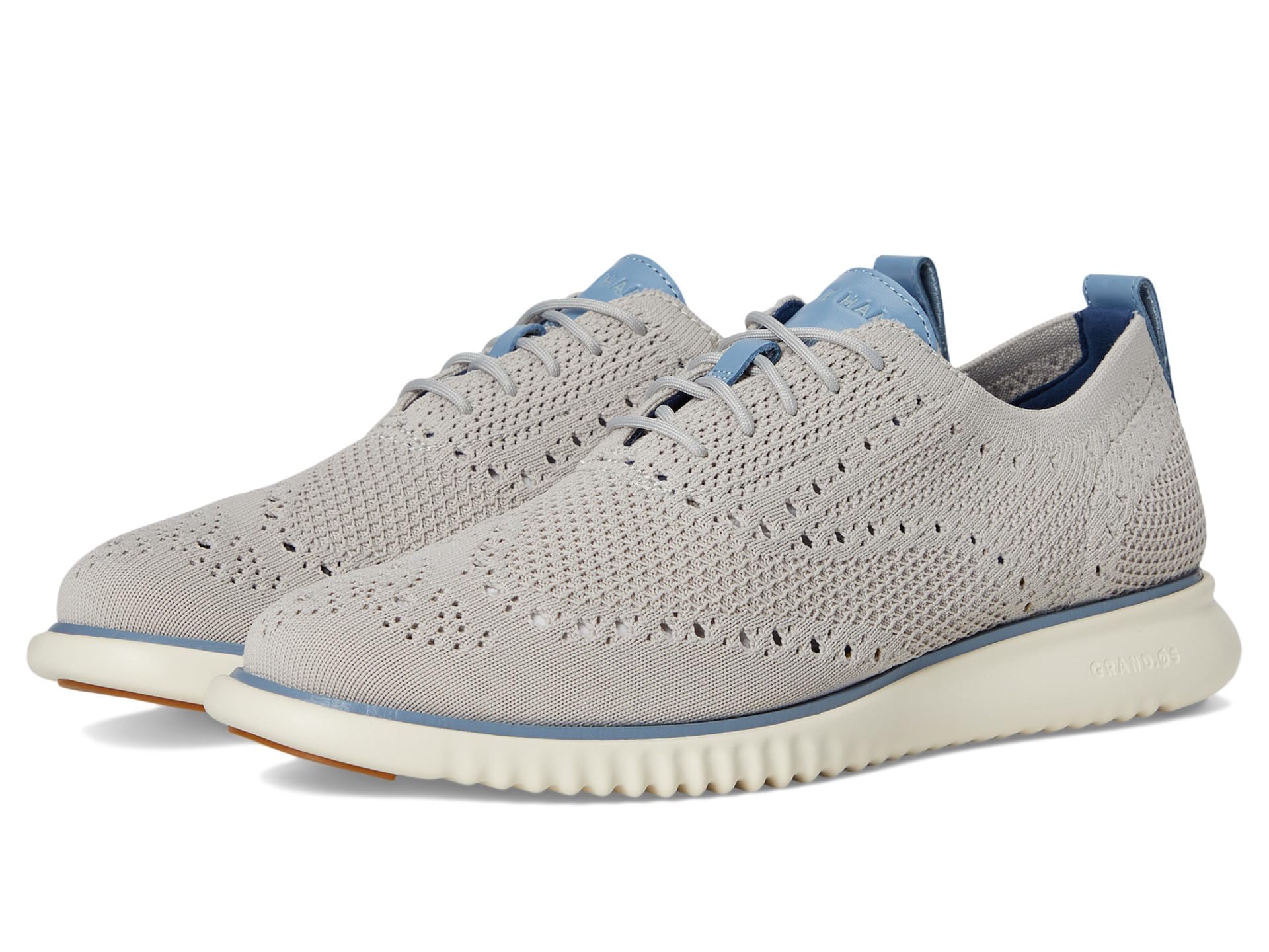 Cole Haan Men's 2.Zerogrand Stitchlite Oxfords, Harbor Mist/Faded Denim/Ivory, 12-M US Image