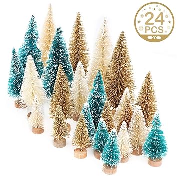 mini christmas tree figurines