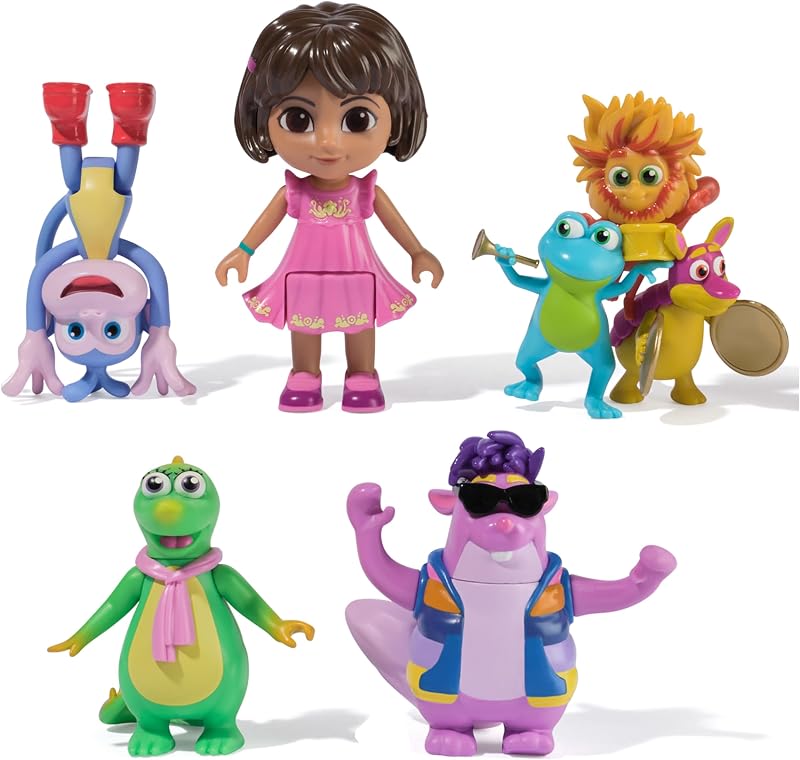 O EXPLORADOR - Pack Os Amigos Fantásticos da Dora, 7 Figuras: Dora, Botas, Tico, Isa e o Trio Fiesta - 6073738 - Rapariga Brinquedos 3 anos + - Presente Rapariga 3 anos + - Jogos Infantis