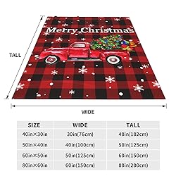 Merry Christmas Throw Blanket, Lightweight Soft