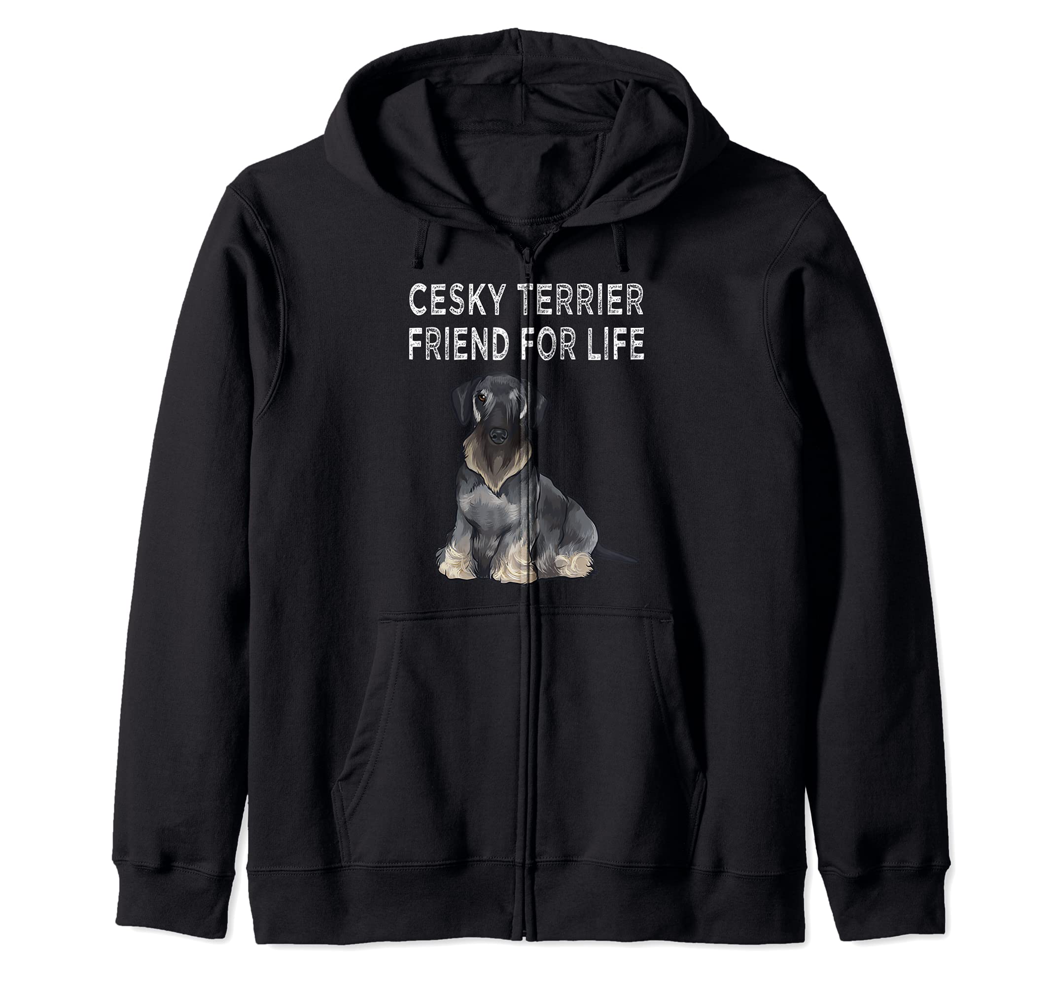 Cesky Terrier Friend For Life Dog Friendship Zip Hoodie
