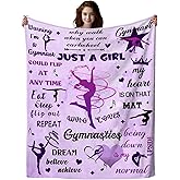 MIBDDK Gymnastics Gifts Blanket Gymnast Flannel Throw Blankets Decor for Room Party for Girls Teens Kids 50"X40"