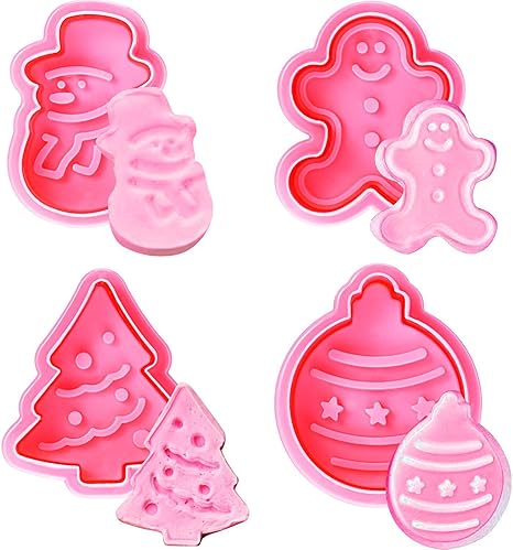 Biscotti Di Natale Gingerbread.Samtity 4 Pezzi Set Di Formine Per Biscotti Di Natale Set Di Formine Per Biscotti Albero Di Natale Pupazzo Di Neve Gingerbread Man Egg Stamper Cutter A Molla Amazon It Casa E Cucina