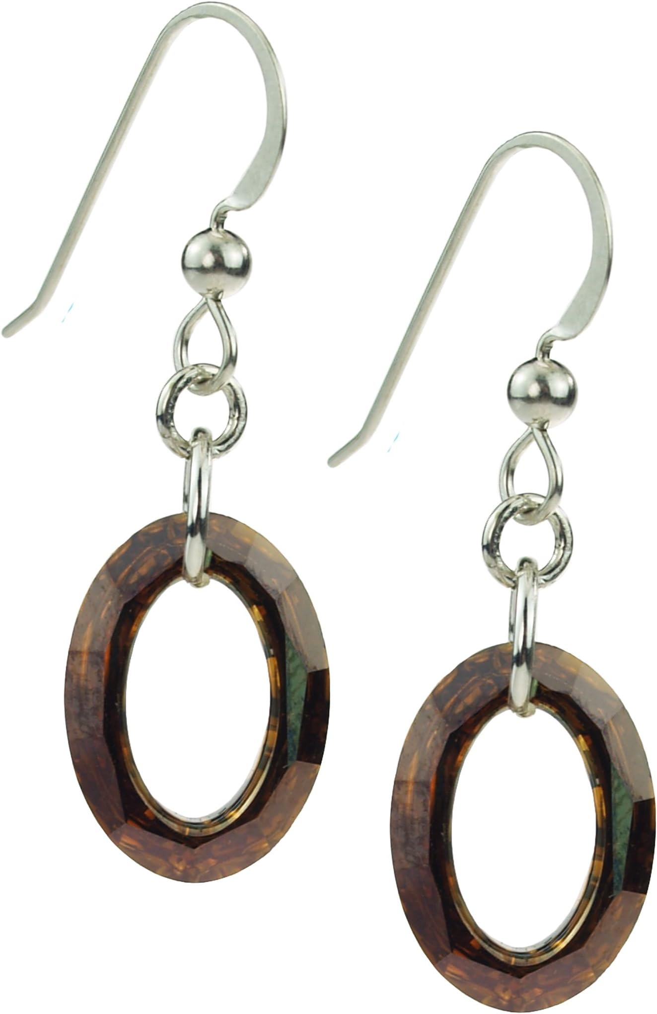 Sterling Silver and Swarovski Cosmic Ring Earrings
