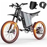 Electric Dirt Bike,7000W/8000W/12000 Peak Motor 55-62MPH Fast Electric Bike | 60V 30Ah Battery,Electric Motorcycle,55+ Miles, Hydraulic Brakes, Full Suspension,19" Off-Road E-Bike for Adults &amp; Teens