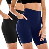 Leafigure 2 Pack Womens Biker Shorts with
