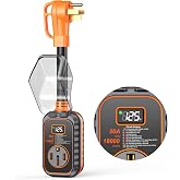 GEARGO 𝟐𝟎𝟐𝟔 𝐍𝐄𝐖 50 Amp RV Surge Protector, 18000J RV Circuit Analyzer with Intelligent LED Display, IP68 RV Adapter Pl