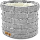 Vogium Adults Knit Thermal Neck Warmer Gaiter | Windproof Fleece-Lined Face Mask | Unisex Winter Scarf for Work & Ski Gear