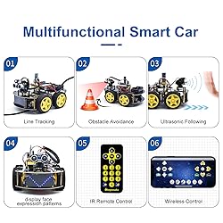 KEYESTUDIO Smart Car Robot,4WD Programmable DIY