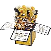 Gosknor Happy Birthday 3D Pop Up Card, Colorful Pop Up Box with Envelope & Greeting Creative Birthday Gifts Box Cool Card for Men Women (20th)