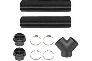 LIKACI Diesel Heater Duct Vent 75mm Diesel Air Parking Heater Pipe Ducting Warm Air Vent Outlet Kits Y Shaped Hose Extendable Parking Vent Hose
