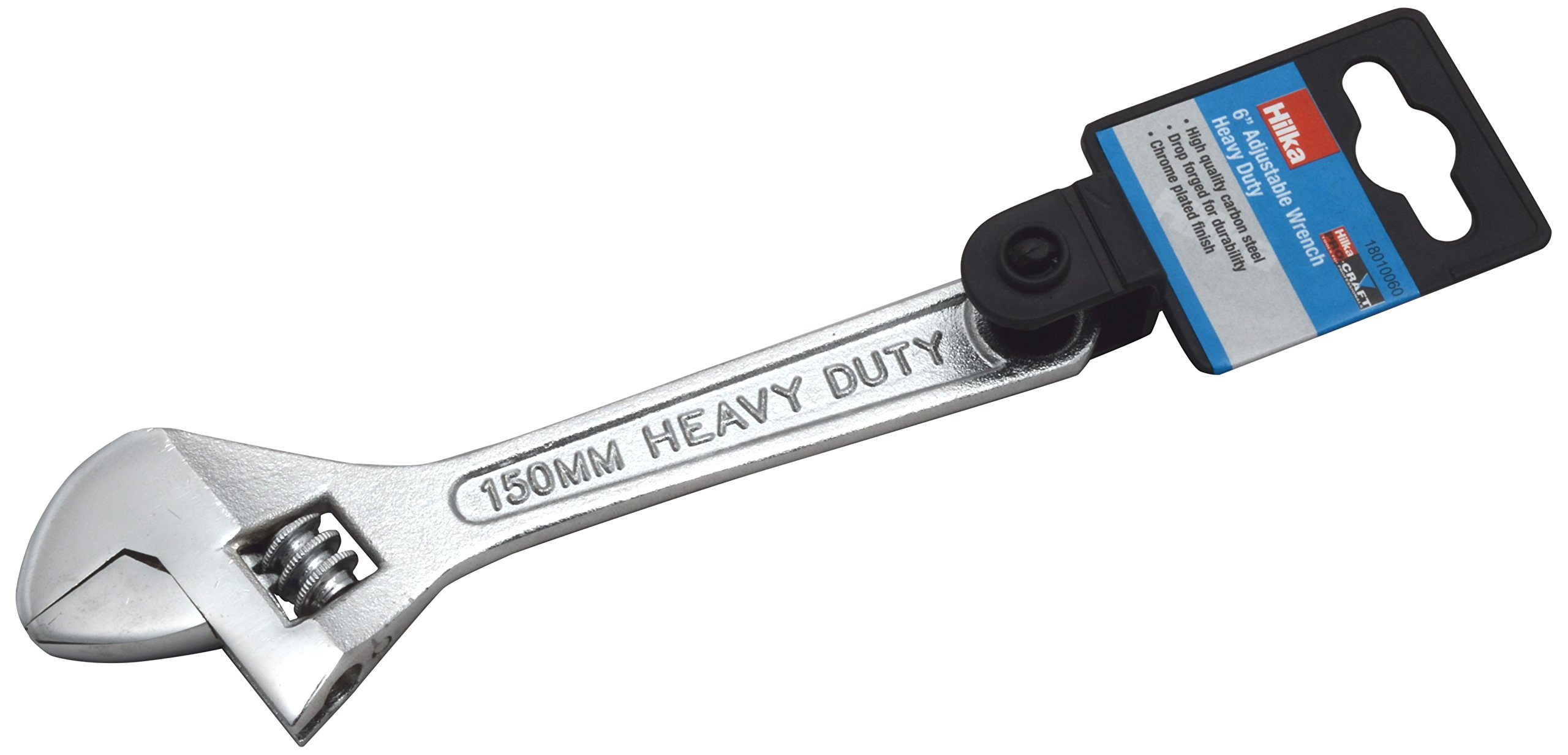 Hilka 18010060 6" Heavy Duty Adjustable Wrench,Silver