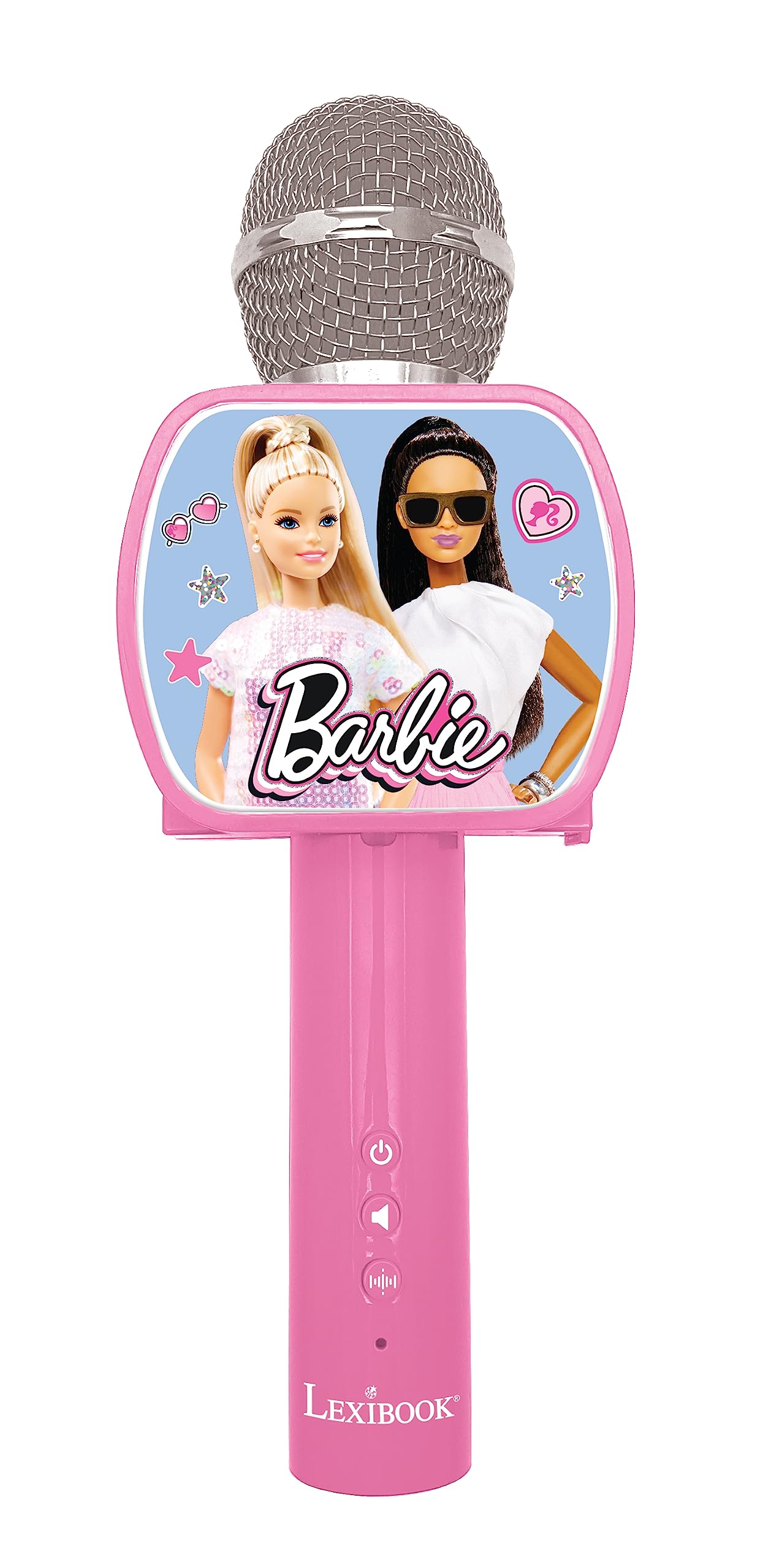 LEXIBOOK, Barbie, Bluetooth® Microphone with Voice Change function, Phone holder included, Built-in speaker, Pink, MIC240BB — image 1