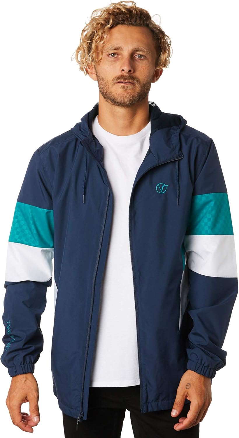 vans windbreaker blue