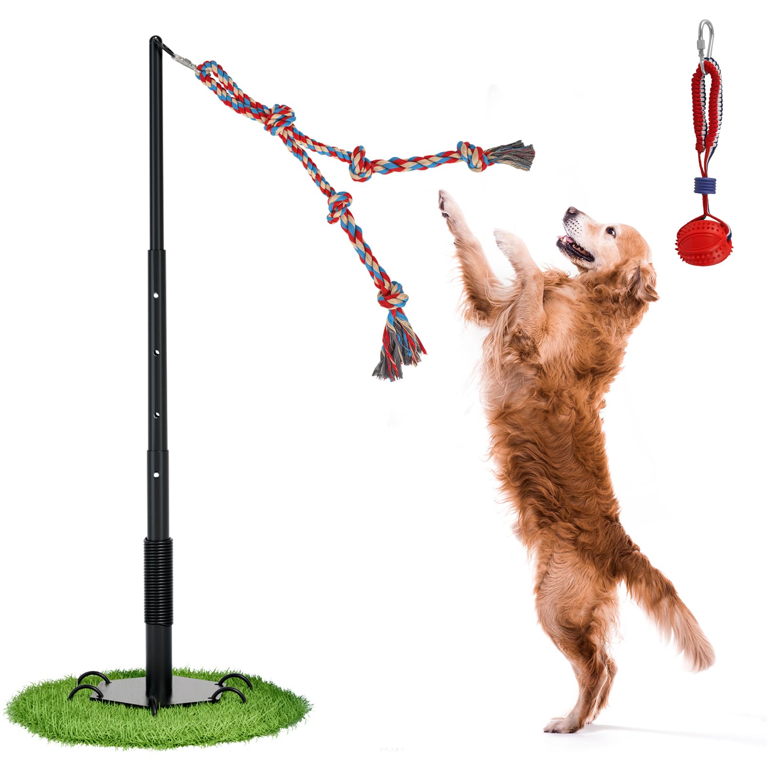 Photo 1 of (used) Outdoor Tug of War Dog Toy, Tether Interactive Dog Tug Toy Backyard Heavy-Duty Dog Solo Play Exercise Toy