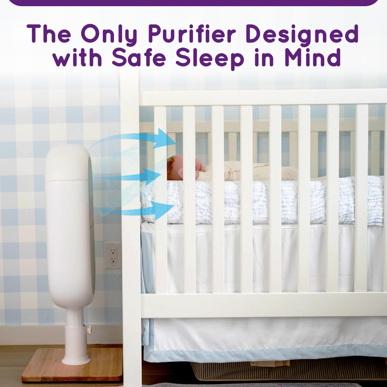 Sereniby Air Purifier for Baby | Proprietary Safe-Sleep Design | Medical-Grade HEPA Filtration | Laser-Accurate Air Quality & Temp Sensors | Smart Parent-Approved Features