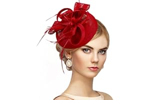 Zinniday Women 2025 Derby Hat - Classic Victoria Kentucky Fascinator 1920s Tea Party Hats with Hair Clip for Lady Woman