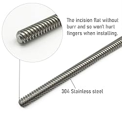 2PCS 400mm（15.75 Inches）Tr8x8 Lead Screw with