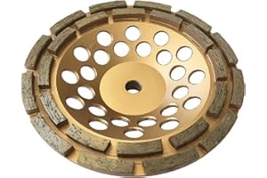 EDIAMONDTOOLS 7" Diamond Grinding Wheels for Concrete or Masonry, 24 Double Row Segments, 30/40 Grit, Medium Bond, 5/8"-11 Arbor