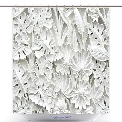 Cool Shower Curtains Balinese Style Carved Stone 71947528 Bath