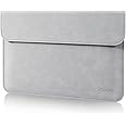 Allinside 13 Inch Laptop Sleeve Case for MacBook Air 13 2018-2024 (M2 A2681 M1 A2337)/ MacBook Pro 13 2016-2024 (M2 A2686 M1 A2338 A2251 A2289 A2159), PU Leather Envelope Laptop Case,Gray
