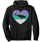 Dolphin Gift Hoodie For Women & Girls Vintage Cute Pullover Hoodie