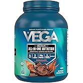 Vega All in One Nutrition Organic - 20g Plant-Based Pea Protein, Chocolate, 42 Servings, Vitamins A & C, Probiotics, Greens, Vegan, Keto, Gluten Free, 61.8oz (Packaging May Vary)
