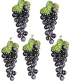 Bairdish 5bunches Black Rubber Grapes Artificial