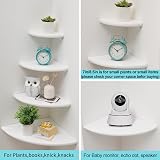 Gieanoo White Corner Shelf Oak Wood 7inch Wall Mount Floating Shelf view 2