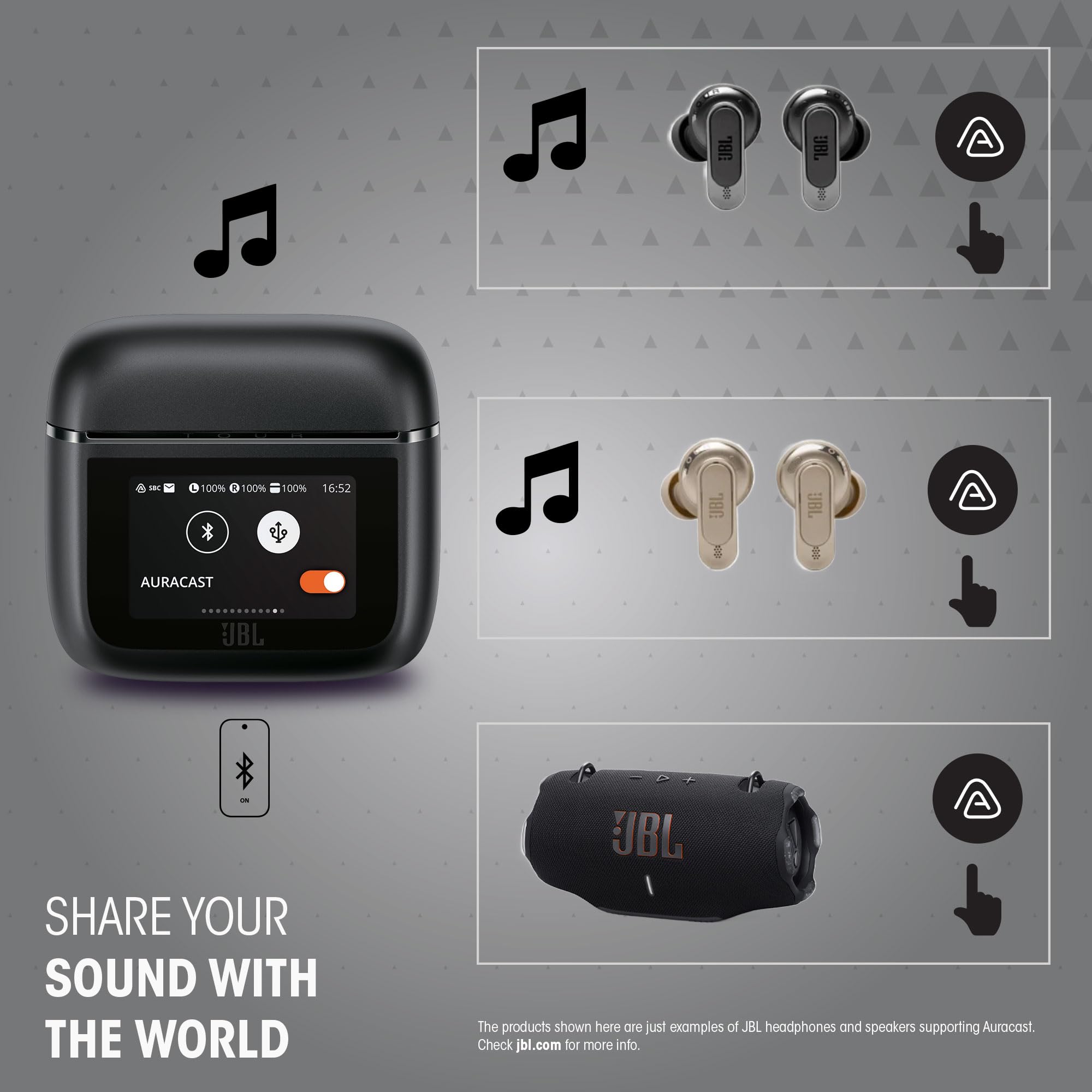 JBL Tour Pro 3, True Wireless Bluetooth-Kopfhörer mit intelligenter Ladebox, 44 h Akkulaufzeit, True Adaptive Noise Cancelling 2.0 und JBL Spatial 360 Sound mit Head Tracking, Grün 3