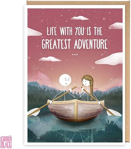 Greatest Adventure Biglietto Di Anniversario Di Moglie Biglietto Di Auguri Di Compleanno Per Moglie Marito Fidanzata Fidanzato Biglietto Di Compleanno Carino Amazon It Cancelleria E Prodotti Per Ufficio