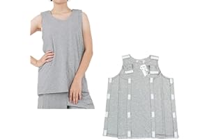 DEEYOTA Woman Post Shoulder Surgery Shirts Rehab Shirt,Recovery Tear Away T-shirt,Full Open Shirt Dialysis Chemo Clothing