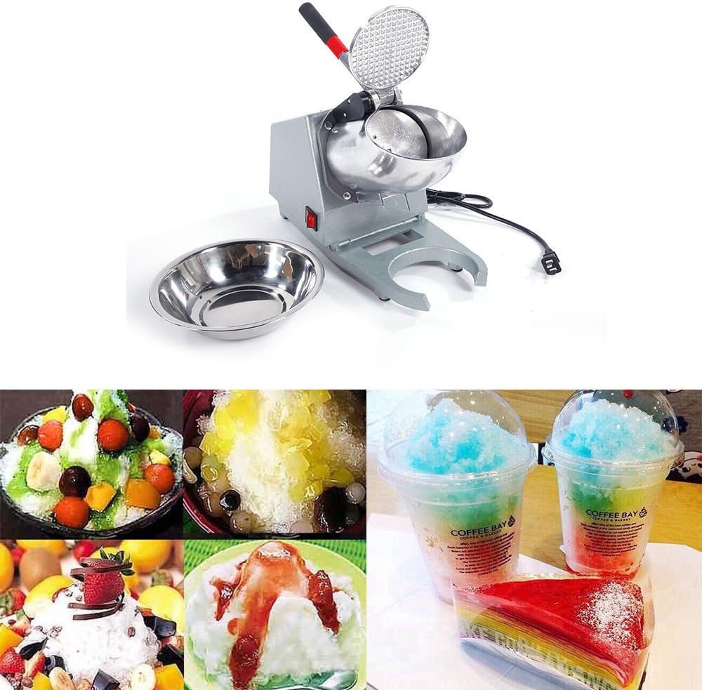 143LBS Electric Ice Crusher Shaver Machine Snow Cone Maker Shaved Ice 300W