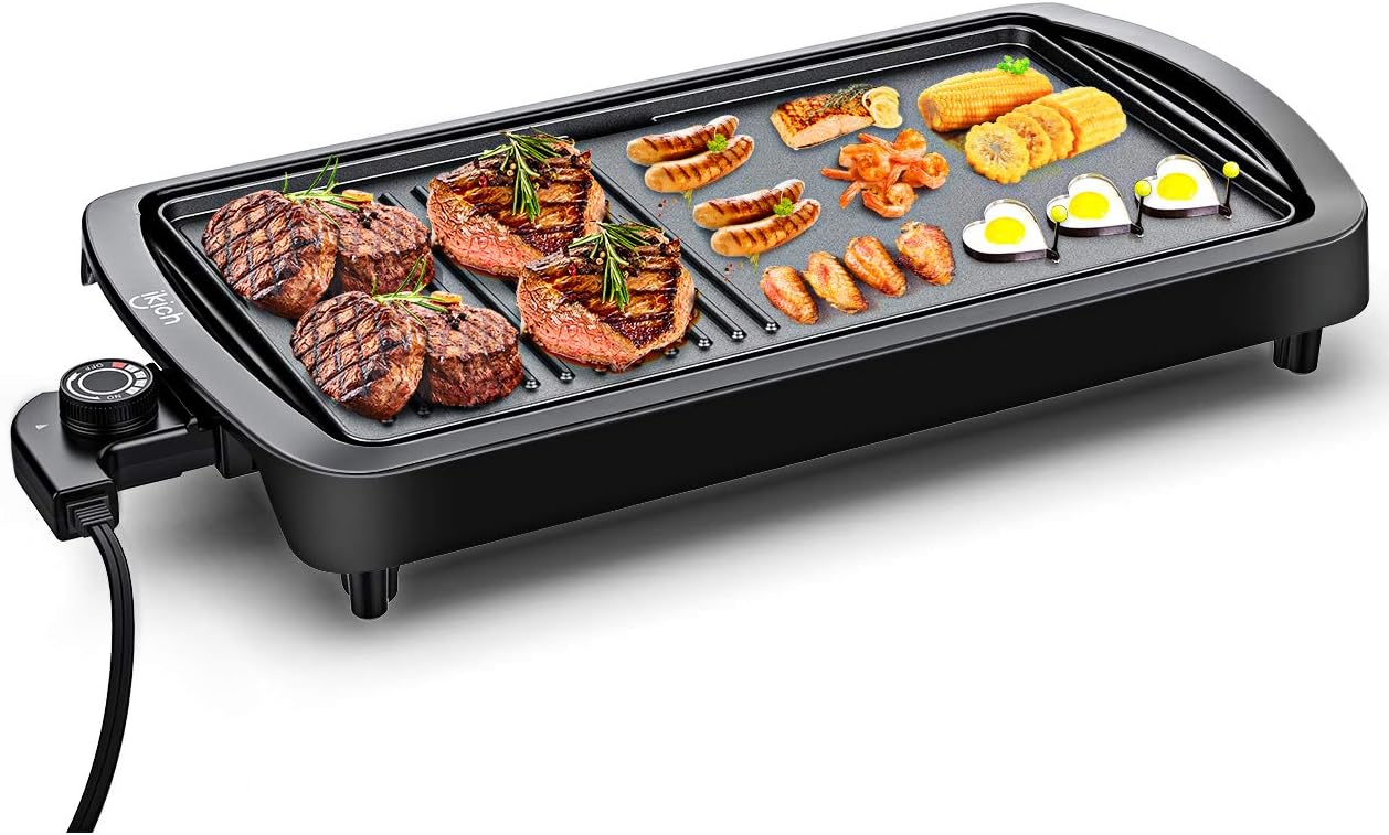 KCCP137ABUS IKICH Grill black middle, Smokeless, Electric Griddles