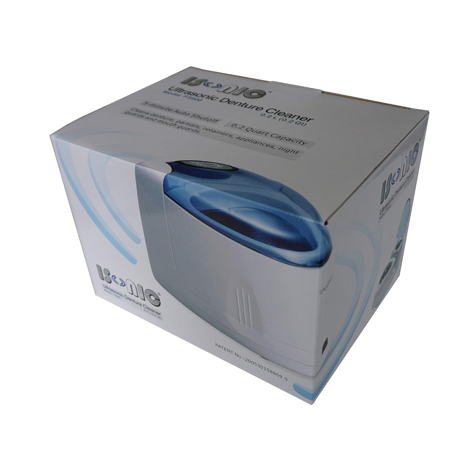 iSonic F3900 Ultrasonic Denture/Aligner/Retainer Cleaner, 100-120V (tank no longer removable), White: Industrial & Scientific