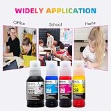 JoyPrinting 102 Ink Replacement 4-Pack for Epson EcoTank 102 BK/C/M/Y view 8
