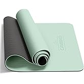 CAMBIVO Yoga Mat for Women Men Kids, 1/3 & 1/4 & 2/5 Inch Extra Thick Yoga Mat Non Slip, 72" x 24" TPE Yoga Mats, Workout Mat with Carrying Strap for Yoga, Pilates and Floor Exercises